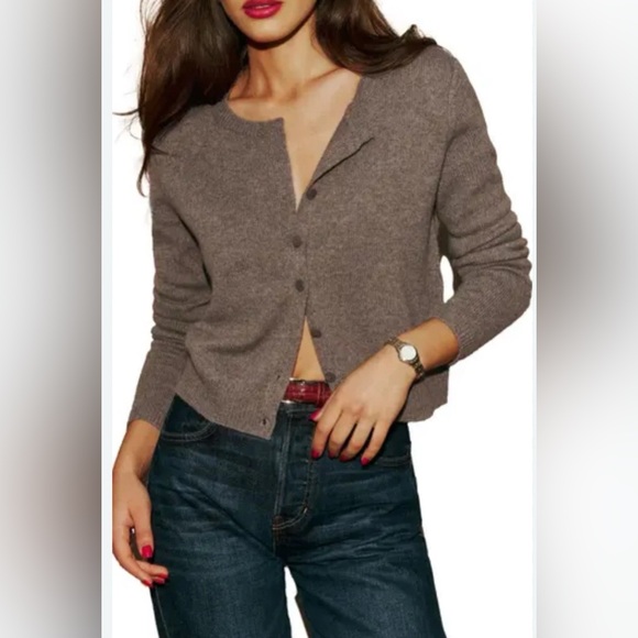 Reformation Sweaters - Reformation CLARA Cocoa Brown Cashmere Cardigan Sweater XS $198